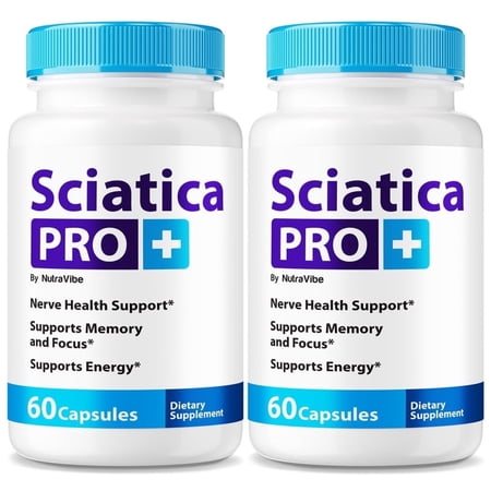 (2 Pack) Sciatic Pro+ – Advanced Sciatic Pro Plus Formula with a Natural Blend to Help Support Nerve Health, Comfort & Everyday Mobility | Just Take 2 Easy-to-Swallow Pills Daily (120 Capsules)