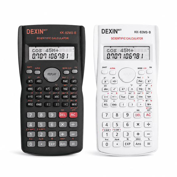 2-Pack Scientific Calculators with 240 Functions, 2-Line Display and Sliding Covers for Middle School, High School and College Students
