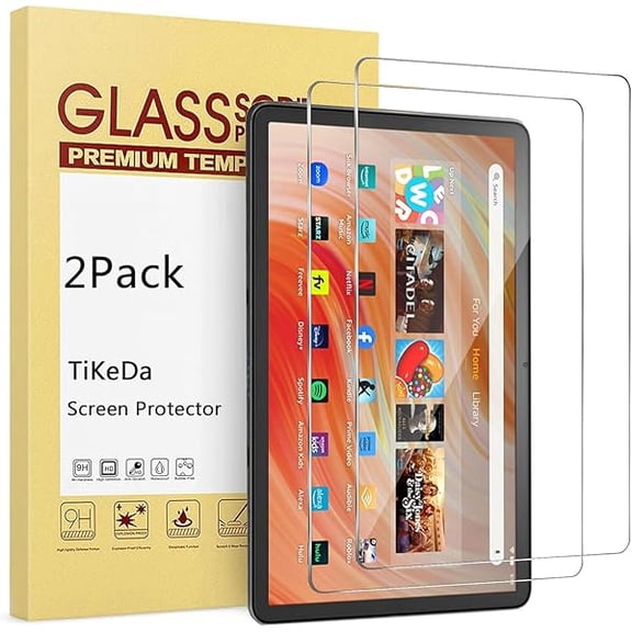 2-Pack Screen Protector for Amazon Fire HD 10 Tablet (2023/2021,13th/11th Generation) /Fire HD 10 Plus/10 Kids/Kids Pro Tablet 2021,9H Hardness Tempered Glass Guard