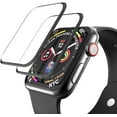 thumbnail image 1 of [2 Pack] Screen Protector for Apple Watch Series 6/5/4/SE 2020 Bubble-Free, 3D Full Coverage Anti-Scratch Shatter-Proof HD Clear Film Screen Protector for Apple iWatch Series 44mm, 1 of 3