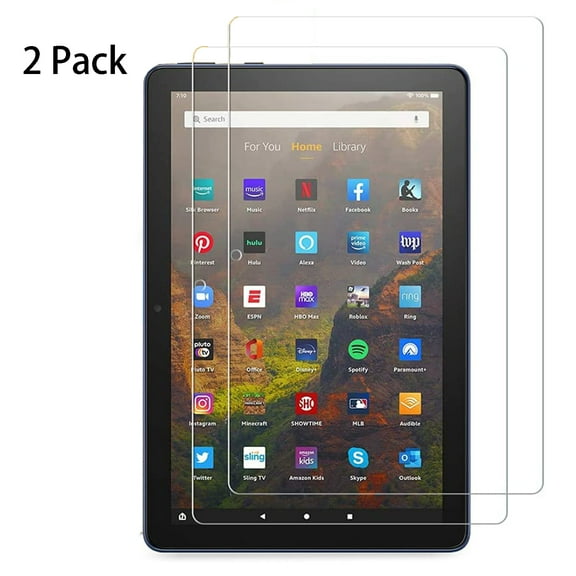 2 Pack Screen Protector Compatible with All-new Fire HD 10 2021 / Fire HD 10 Plus/Fire HD 10 Kids/Fire HD 10 Kids Pro Tablet 2021 Released, Dteck Tempered Glass Screen Protector