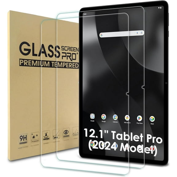 2 Pack Screen Protector Compatible with Onn 12.1" Tablet Pro (2024 Model), Case Friendly Tempered Glass for Onn 12.1inch Tablet ProAnti Scratch Anti BubbleHigh Definition