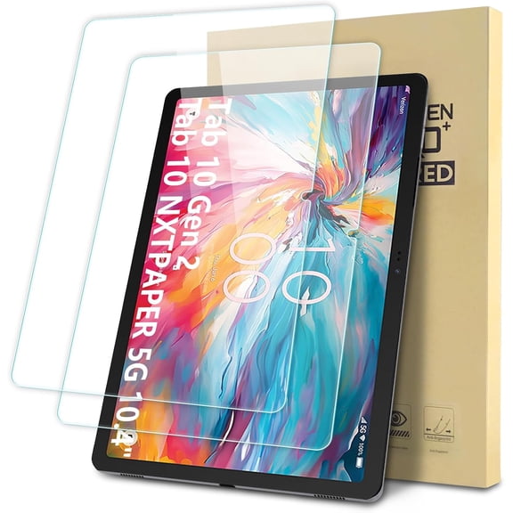 for 2-Pack Screen Protector Compatible with TCL Tab 10 Gen 2/ TCL Tab 10 NXTPAPER 5G 10.4", Tempered Glass Clear Film, Anti-Scratch, 9H Hardness, Easy Installation