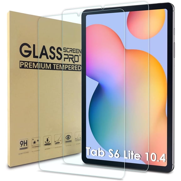 2 Pack Screen Protector Compatible with Samsung Galaxy Tab S6 Lite 10.4" 2024/2022/2020, 9H Hardness Tempered Glass Film Clear Anti-Bubble