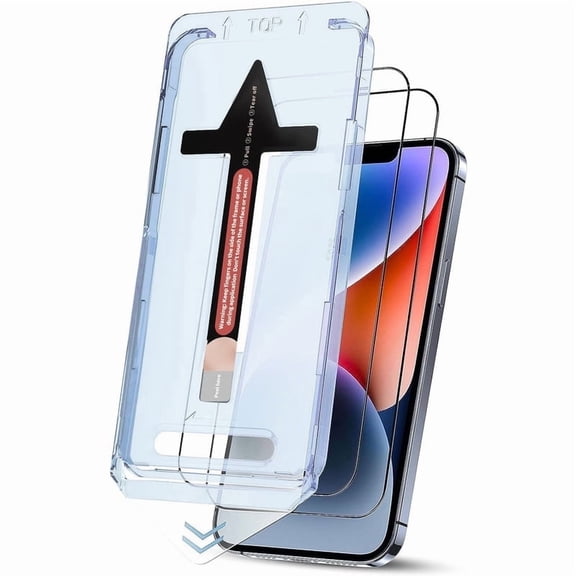 (2 Pack) Screen Protector Compatible with iPhone 13, 9H Tempered Glass Screen Film Guard for iPhone 13 6.1 Inch 2021, Case Friendly, Bubble-Free