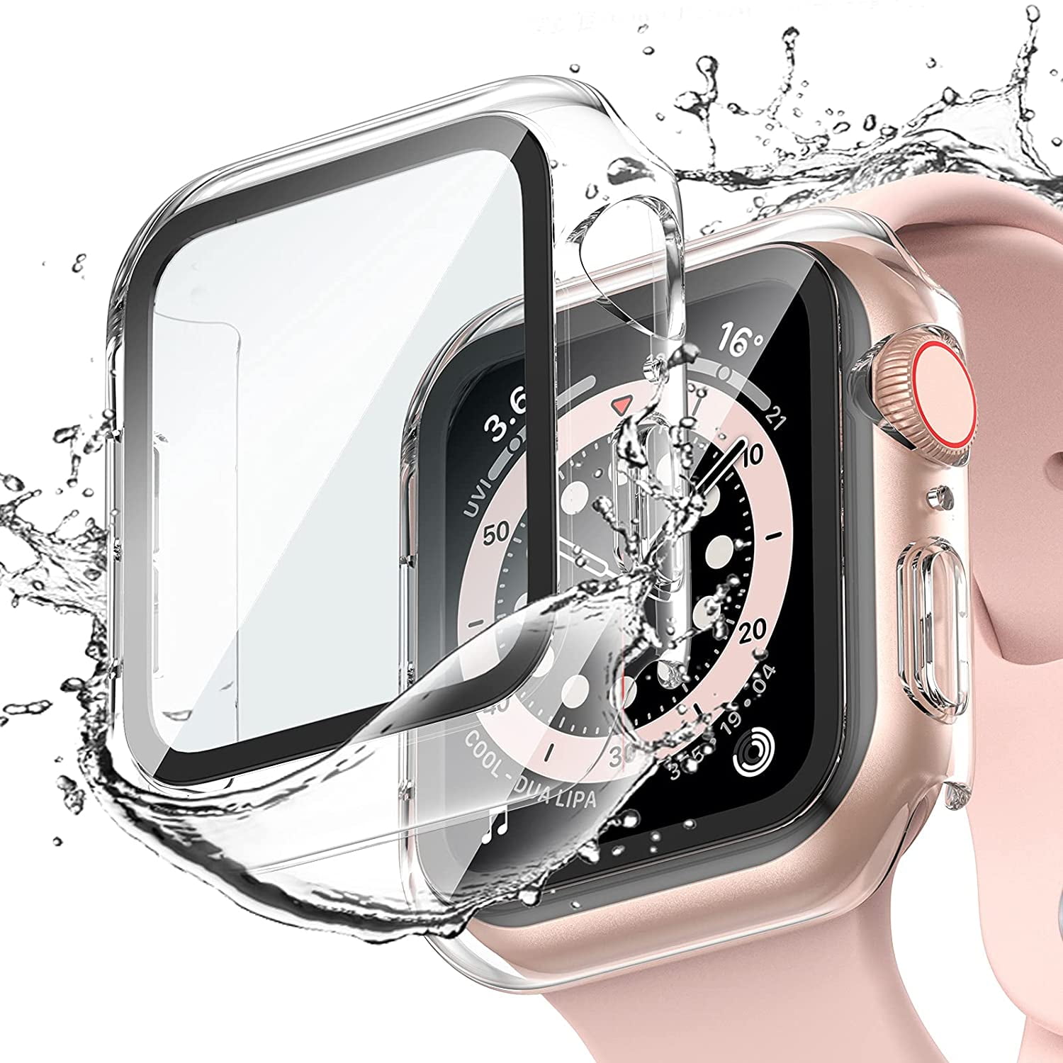 [2Pack] Screen Protector For Apple Watch, Waterproof Pc Full Cover