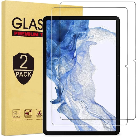 [2 Pack] Screen Protector For Galaxy Tab S10 Plus/S9 Plus/S9 FE+/S7 FE/S8+ 12.4 Inch 2024/2023, Tempered Glass Film Guard For Samsung Galaxy Tablet S10+ s9+ S8+ S7+ Anti-Scratch 9H Hardness Bubble