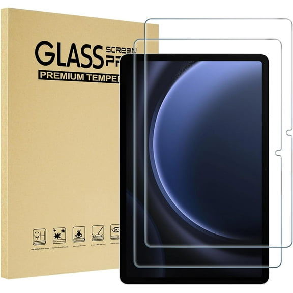 2 Pack Screen Protector for Galaxy Tab S9 FE Plus/S9 Plus/S8 Plus/S7 FE/S7 Plus 12.4 inch 2023, 9H Tempered Glass HD Clear Film Guard for Tablet SM-X610/X810/X800/T730/T970