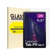 [2-Pack] Screen Protector for Lenovo Tab P11 2nd Gen/Xiaoxin Pad Plus 11.5 inch 2023, TB-350FU/TB-350XU/TB-350XC Tempered Glass Screen Protector Film, S Pen Compatible, Anti-Fingerprint, Anti-Scratc