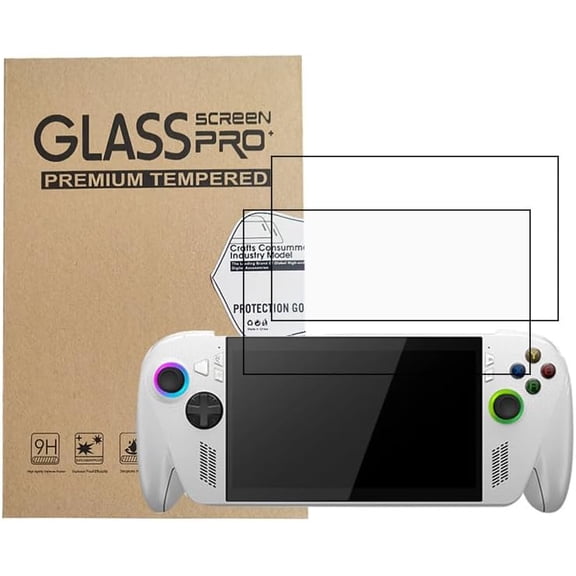 2 Pack Screen Protector for Rog Xbox Ally X/Rog Xbox Ally, Anti Scratch 9H Hardness Tempered Glass Screen Protector for Rog Xbox Ally X Gaming Handheld