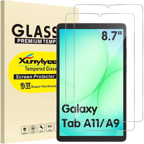 2-Pack, Screen Protector for Samsung Galaxy Tab A9 8.7" 2023/ Galaxy Tab A11 8.7" 2025 Tempered Glass Film Anti-Scratch Easy Installation