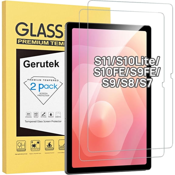 2 Pack Screen Protector for Samsung Galaxy Tab S11/ S10 Lite/ S10 FE/ S9 FE 5G/ S9/ S8/ S7 (11/10.9 inch),Tempered Glass Film Compatible with S Pen[Ultra Clear] [Anti Scratch] [2.5D]