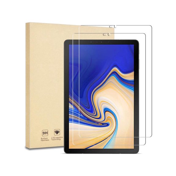 [2-Pack] Screen Protector for Samsung Galaxy Tab S4 10.5 inch 2018, SM-T830/SM-T835/SM-T837 Tempered Glass Screen Protector Film, S-Pen Compatible,Scratch Resistant