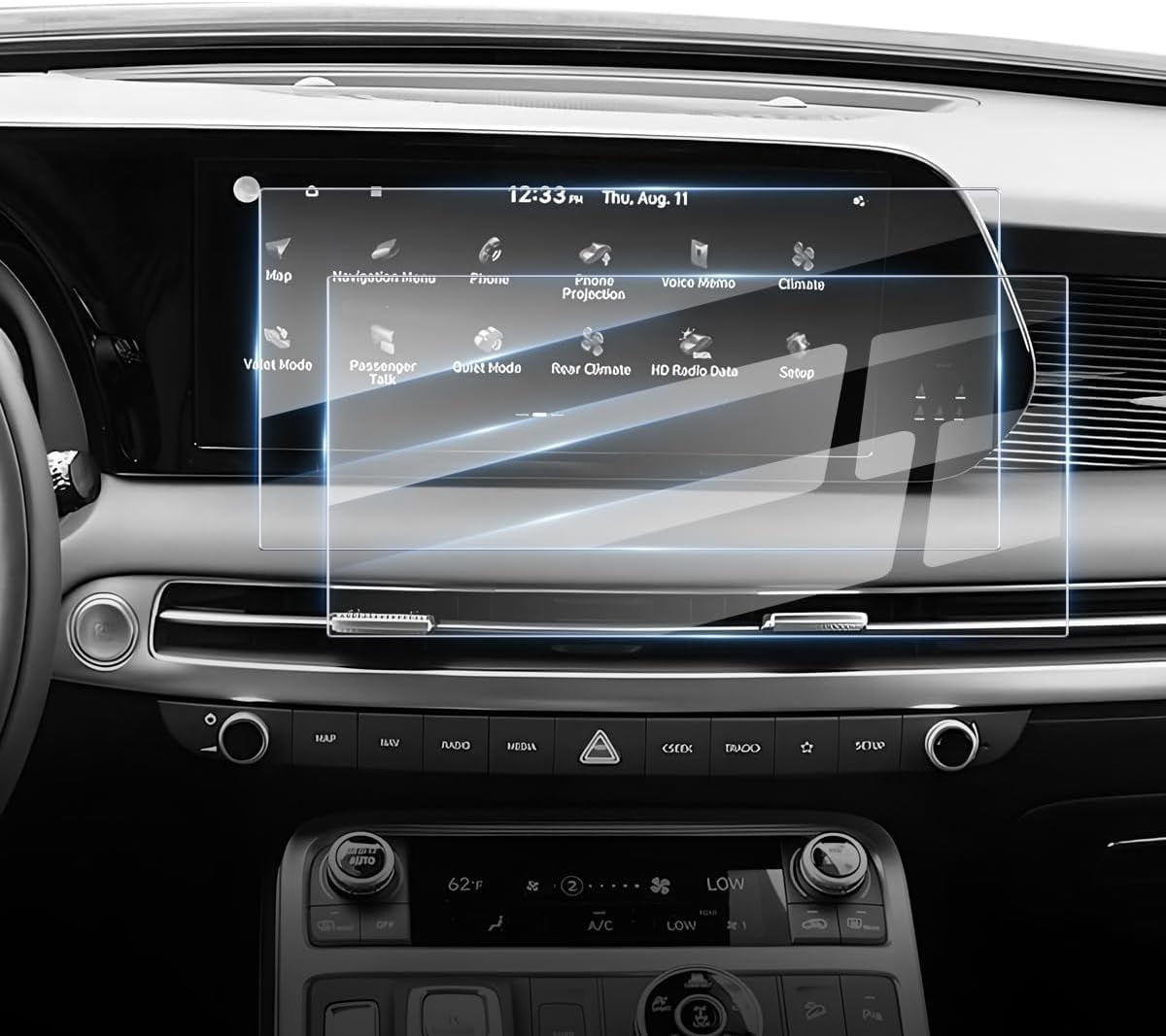 2 Pack Screen Protector for 2023 2024 Hyundai Palisade SE/SEL/XRT
