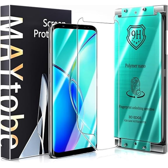 [2-Pack Screen Protector for Samsung Galaxy Note 8 Ceramic film with Installation Tray, Easy Installation, 3D Curved, Bubble Free, Anti-Scratch