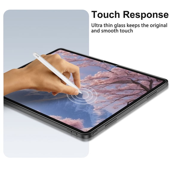 2 Pack Screen Protector for iPad Pro 11 Inch (2024) with Lens Protector and Installation Frame SODI