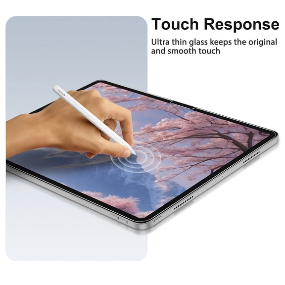 2 Pack Screen Protector for iPad Pro 13 Inch (2024) with Lens Protector and Installation Frame SODI