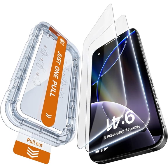 2 Pack Screen Protector for iPhone Air 6.5" with Auto-Alignment Kit, Anti-Reflective, Auto Dust Removal, 9H+ Military Grade Shatterproof, Tempered Glass HD Clear for iPhone 17 Air, Case Friendly