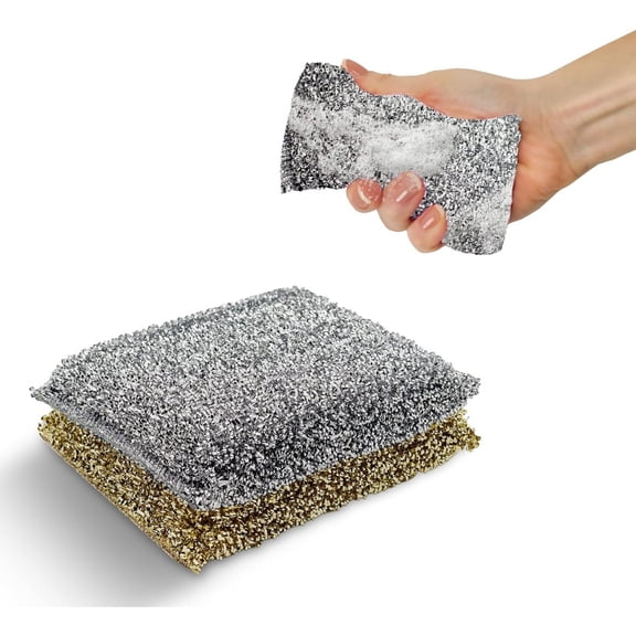 2 Pack Scrub Sponges for Kitchen - Multipurpose Non-Scratch Sponge with Heavy Duty Scouring Power - Soft and Fast Cleaning Scrubber for Cleaning Dishes, Pans, Pots and Hard Stains