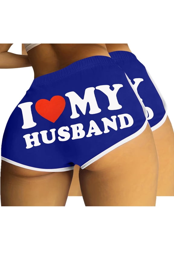 2 Pack Scrunch Booty Athletic Shorts for Women Fitness Workout Sexy Hot Pants Briefs Butt Lifting Cute Sports Leggings Blue, L