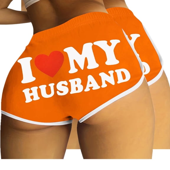 2 Pack Scrunch Booty Athletic Shorts for Women Fitness Workout Sexy Hot Pants Briefs Butt Lifting Cute Sports Leggings Orange, M