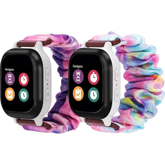2 Pack Scrunchie Bands for Gizmo Watch 1-3, Gabb Watch, Cosmo JrTrack, 20mm