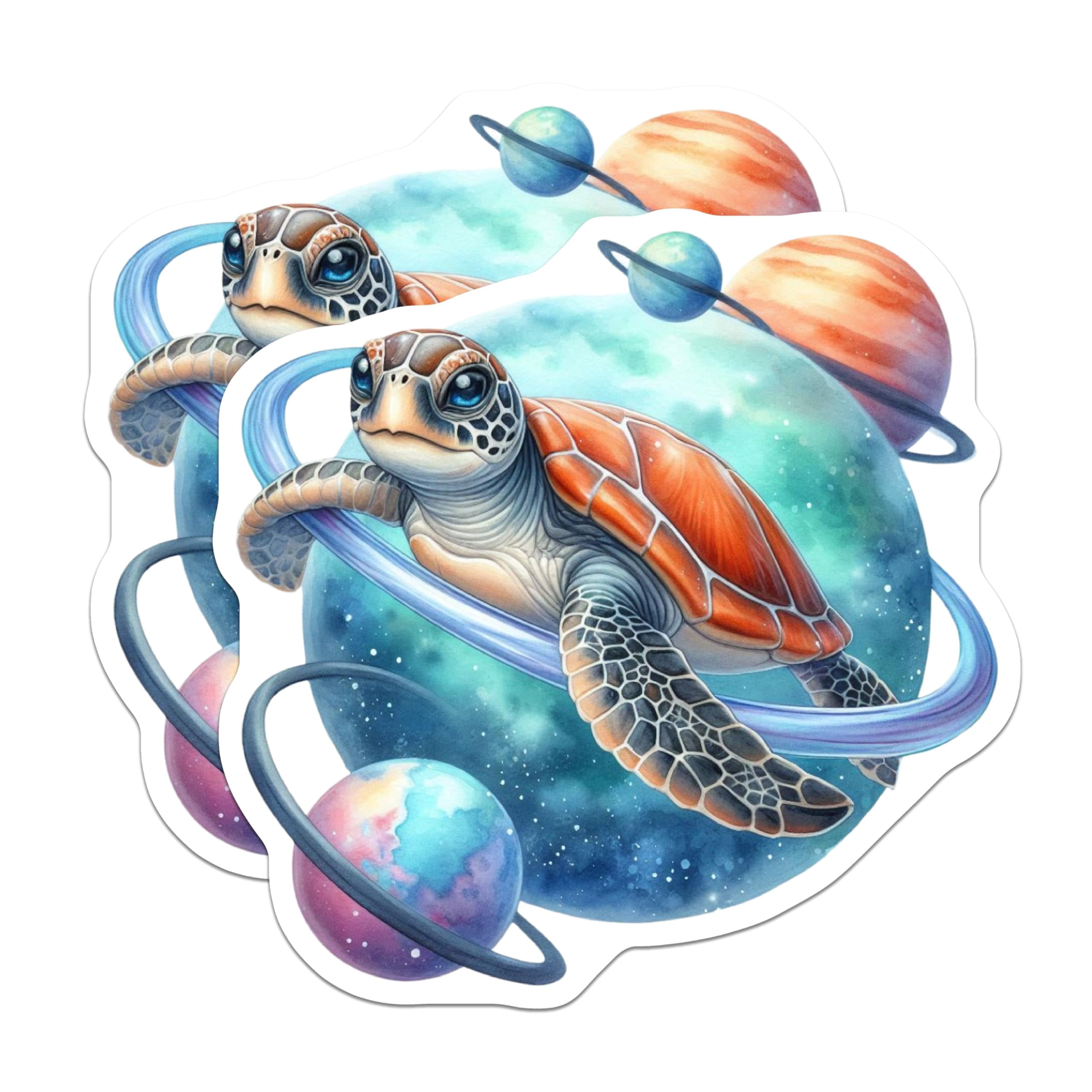 Turtle Races With Magnets (2 Pack) Sea Turtle Magnets - Cosmic Planet Art - Whimsical Ocean ...