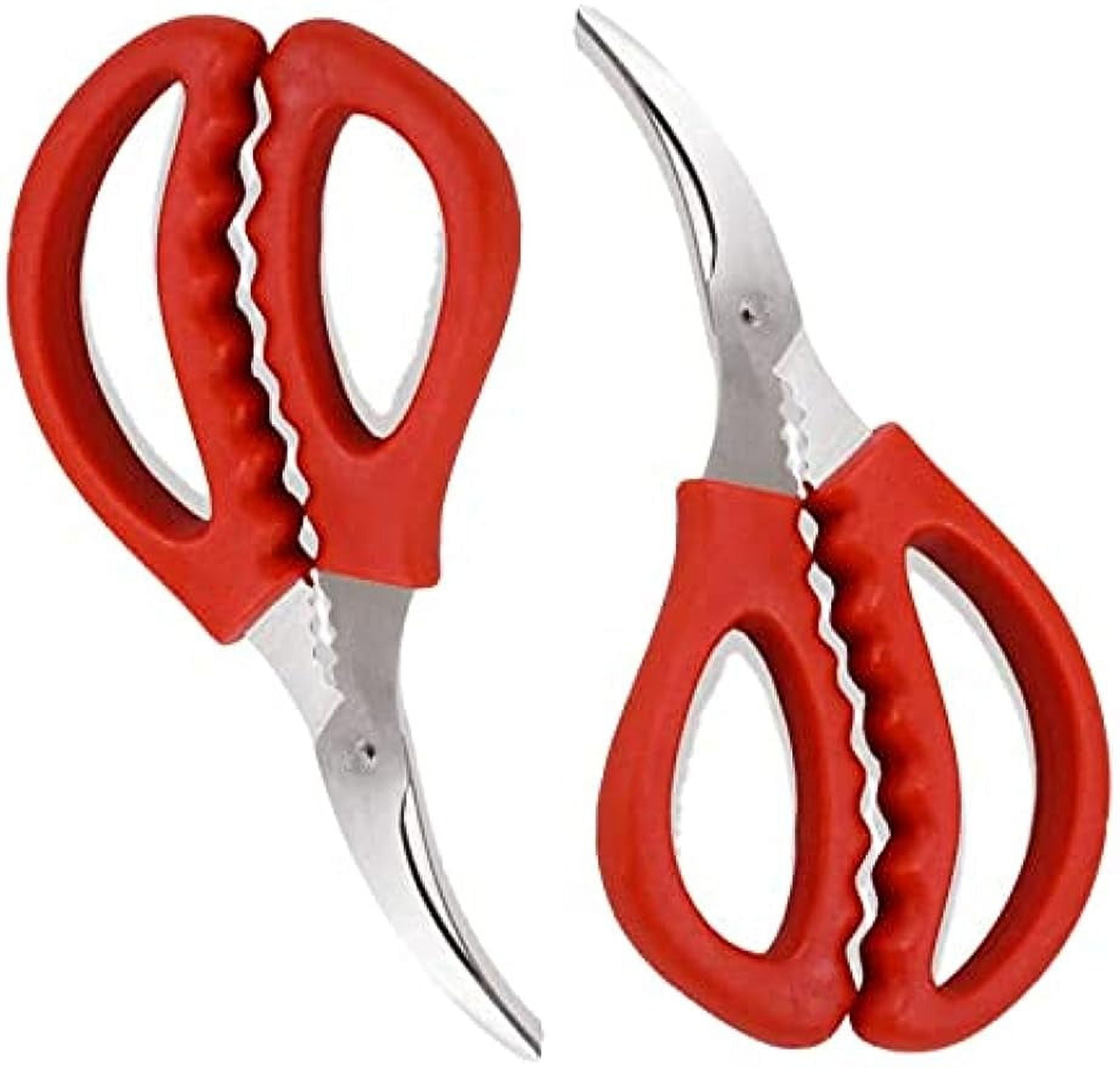 2 Pack Seafood Scissors,Seafood Fish Crab Shrimp Lobster Scissors