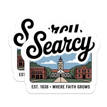 (2 Pack) Searcy Arkansas Magnets - Searcy Landmark - College Town Souvenirs - 5" On Longest Side - Premium Magnet - for Cars, Refrigerators, Toolboxes, Lockers - Made in USA - MAG17763