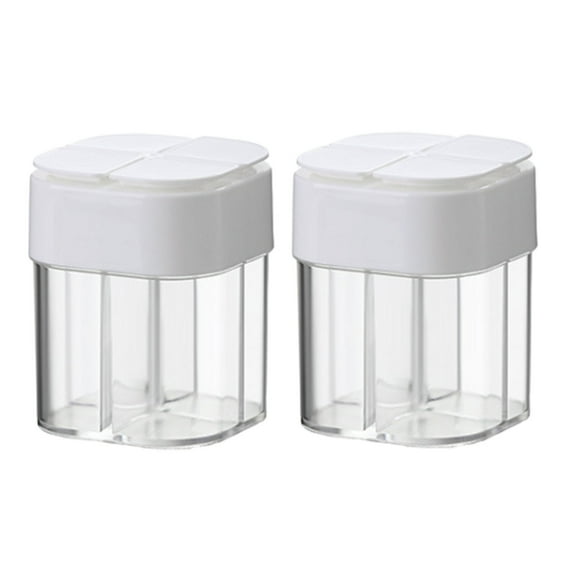 2-Pack Seasoning Jar with Four In One Hole Spice Dispenser Box And Pepper Storage Kitchen
