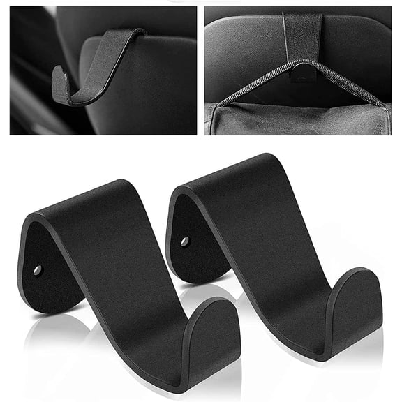 2 Pack Seat Back Coat Hooks Aluminum Alloy for Tesla Model 3 / Y (2017-2022) Model X/S (2016-2018) Accessories Seat Headrest Bag Holder Garment Clothes Coat Hangers Interior Organizer