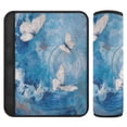 thumbnail image 1 of 2-Pack Seat Belt Covers with Flannel Seatbelt Shoulder Strap Case Adjustable Straps Soft Padding for Car Butterflies and Circular Motif Small, 1 of 8