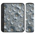 thumbnail image 1 of 2-Pack Seat Belt Covers with Flannel Seatbelt Shoulder Strap Case Adjustable Straps Soft Padding for Car Silver Flowers Pattern Small, 1 of 8