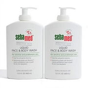 2 Pack Sebamed Liquid Face & Body Wash Mild and Gentle Hydrating Cleanser for Sensitive Skin 13.50 oz