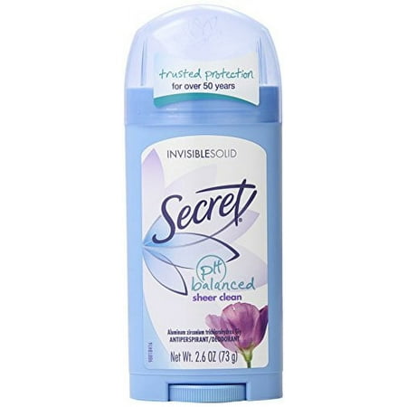 2 Pack Secret Anti-Perspirant Deodorant Invisible Solid Sheer Clean 2.60 oz Each