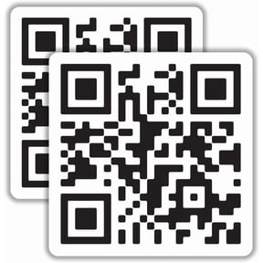 2-Pack Secret Prank QR Code Vinyl Sticker Decal, Functional Hidden Message Surprise for Coworkers and Friends, Weatherproof for Laptop, Scannable Gotcha Accessory (3.5" x 3.5")