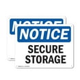 thumbnail image 1 of (2 Pack) Secure Storage OSHA Notice Sign 18 Inch X 12 Inch Plastic Sign, Weather Resistant, UV Protected for Workplace, Business, and Construction Site, Made in the USA, 1 of 8