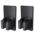 thumbnail image 1 of 2-Pack Self Adhesive Broom Holder Wall Mount - Heavy Duty No Drill Broom Organizer for Garage Closet Kitchen, Plastic Storage Rack for Brooms Mops Tools, Peel and Stick Adhesive(Black), 1 of 4