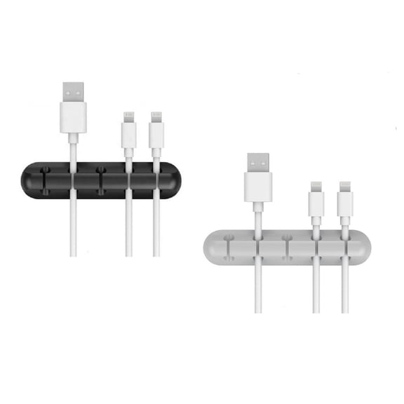 Self Adhesive Cable Clip Organizers 2 Pack, Desktop Wire Management Clips for Cables, Charger Cords and Office Desk Organization TIKA