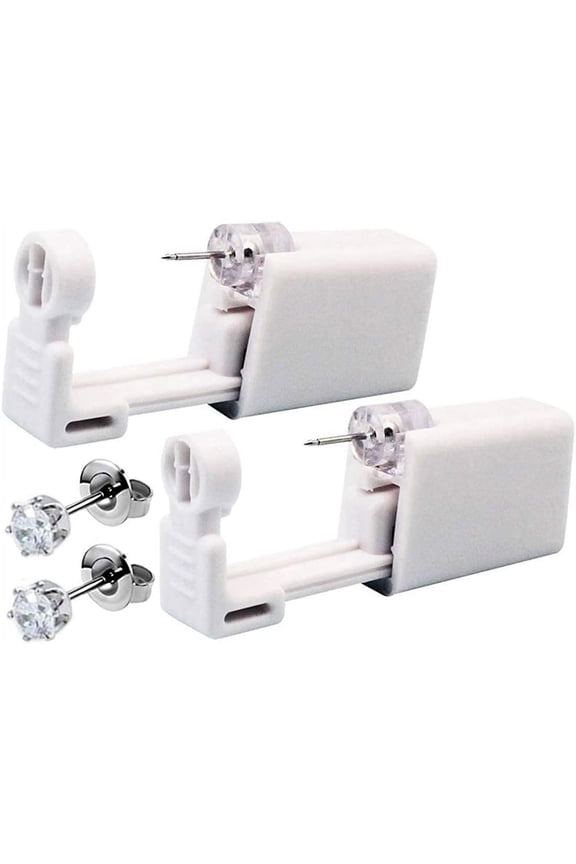 2 Pack Self Ear Piercing Kit, Ear Piercing Gun Kit Self Ear Piercing Gun Self Ear Piercing Gun Kit Tool With Earrings