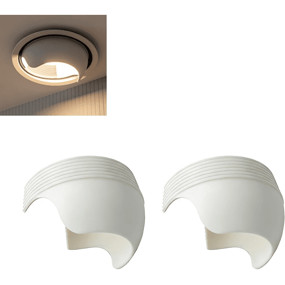 2-Pack Semi-Dome Light Deflector Shades for 5.8 Inch Recessed Ceiling Lights Glare Reduction Covers for Adjustable Indoor Lighting