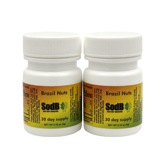 New Look! 2 Pack, Semilla SodB, Brazil Nuts, Orange Bottle, 10 grams (Pack of 2)