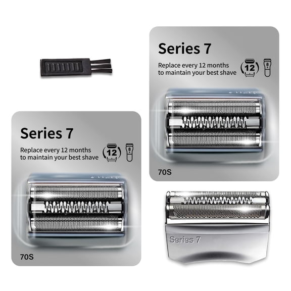 2-Pack Series 7 70S Electric Shaver Replacement Shaver Heads for Series 7, Compatible with  720cc/730cc/735s/750cc and 795cc,Silver