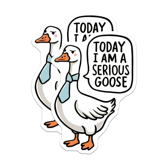 (2 Pack) Serious Goose Magnets - Humorous Kitchen - Fun Office Accessories - 5" On Longest Side - for Cars, Fridges, Toolboxes - Made in USA - MAG4613