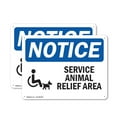 thumbnail image 1 of (2 Pack) Service Animal Relief Area OSHA Notice Sign 24 Inch X 18 Inch Indoor / Outdoor Rust-Free Aluminum Metal Signs for Workplace, Workshop, and Construction Site, Made in the USA, 1 of 8