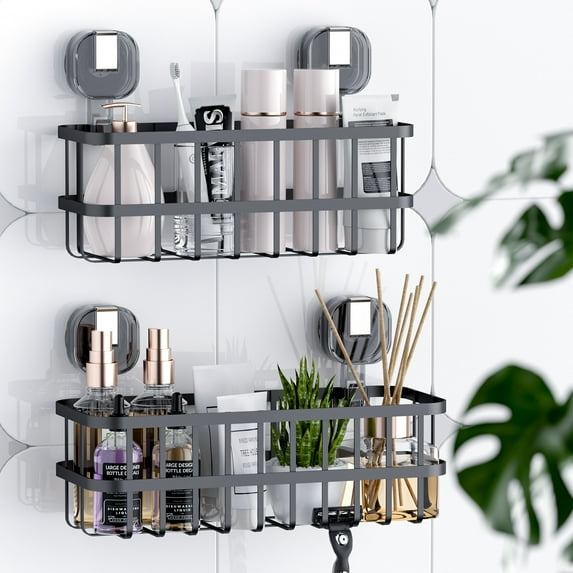 2-Pack Set Kitchen Sink Caddy Suction Cup, No-Drilling New Kitchen Holder for Kitchen