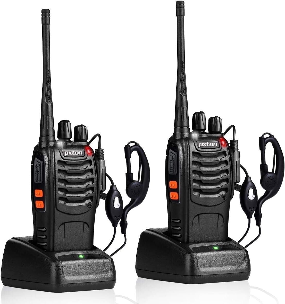 2 Pack Set Long Range Walkie Talkie 5 Mile Two Way Radio Charge