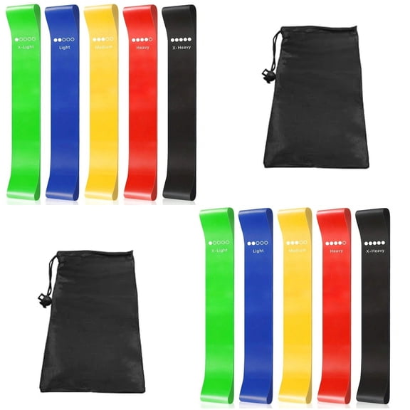 2 PackSet of 5 Resistance Exercise Loop Bands Fitness Yoga Resistance Band TPE Colorful (US Logistics only For USPS.TK/TMEU only For self-pickup)