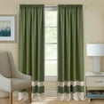thumbnail image 1 of 2 Pack Shabby Linen Farmhouse Sheer Flax Window Curtains - Sage, 84 in. Long, 1 of 1