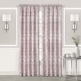thumbnail image 1 of 2 Pack Shabby Pastel Floral Rod Pocket Window Curtain Panel - Blush/Pink, 63 in. Long, 1 of 3